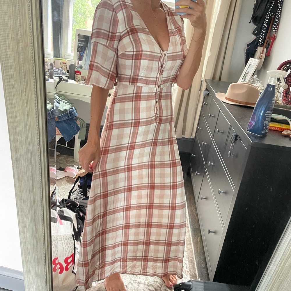 Plaid maxi dress